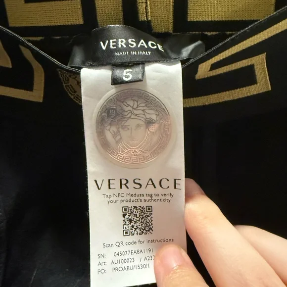 Versace Black and Gold unisex Long Underwear - Picture 4 of 4
